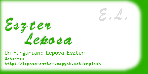 eszter leposa business card